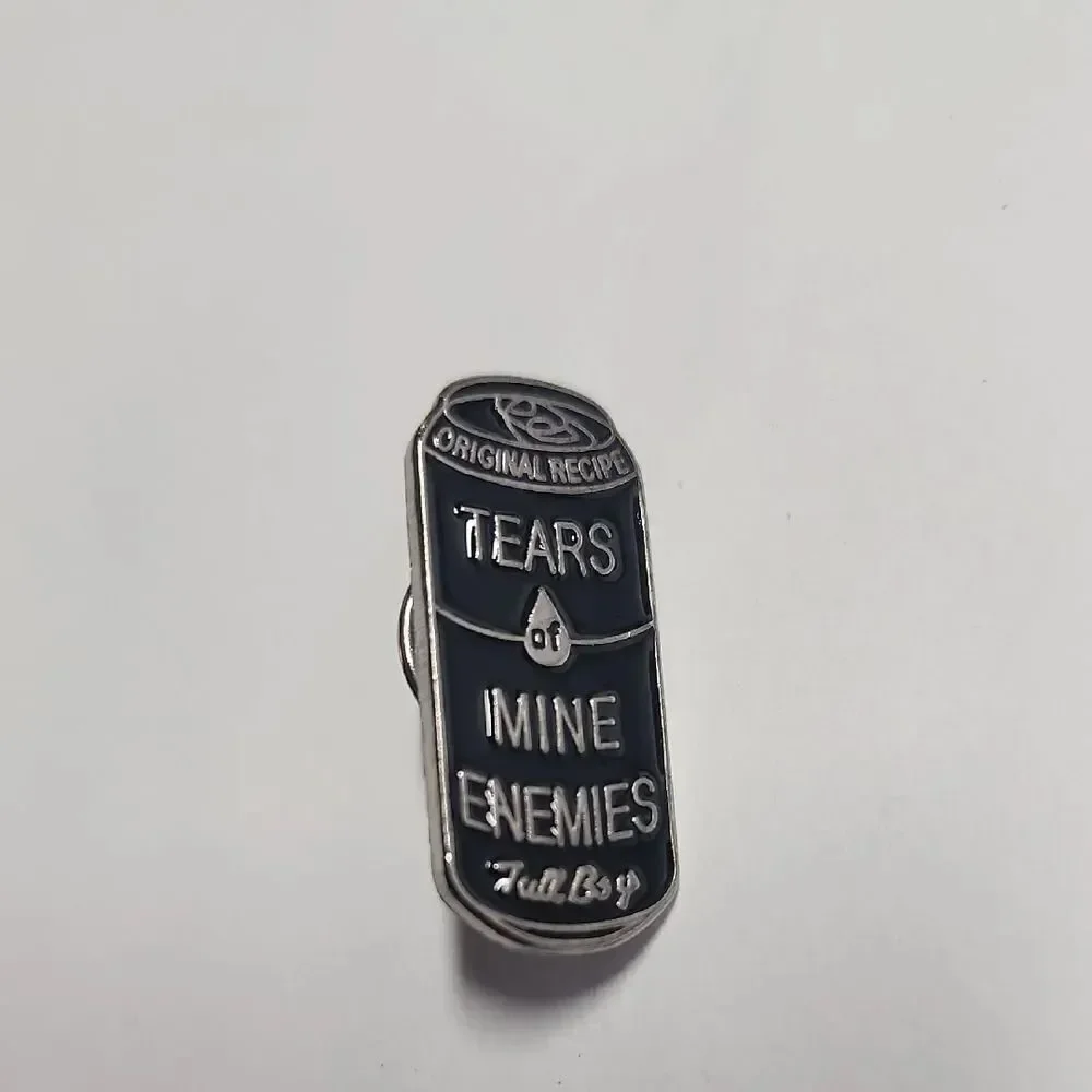 Silver and Black Enamel Pin